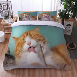 Load image into Gallery viewer, Animal Cute Cat Bedding Set Duvet Cover