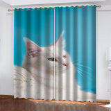 Load image into Gallery viewer, Animal Cute Cat Curtains Blackout Window Drapes