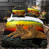 Load image into Gallery viewer, Animal Lion Bedding Set Throw Quilt Duvet Cover Bedding Sets