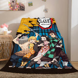 Laden Sie das Bild in den Galerie-Viewer, Anime Demon Slayer Bett Cosplay Flanell Fleece Decke Wrap Nickerchen Quilt