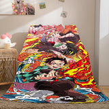 Load image into Gallery viewer, Anime Demon Slayer Bed Cosplay Flannel Fleece Blanket Wrap Nap Quilt