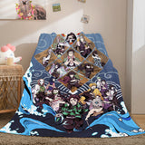 Laden Sie das Bild in den Galerie-Viewer, Anime Demon Slayer Bett Cosplay Flanell Fleece Decke Wrap Nickerchen Quilt