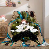 Charger l&#39;image dans la visionneuse de la galerie, Anime démon Slayer lit Cosplay flanelle polaire couverture Wrap sieste couette