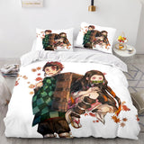 Laden Sie das Bild in den Galerie-Viewer, Anime Demon Slayer Cosplay UK Bettwäsche-Set Quilt Bettbezug Bett-Sets