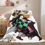 Carica l&#39;immagine nel visualizzatore Galleria, Coperta in pile di flanella Anime Demon Slayer Cosplay Coperta trapuntata per pisolino