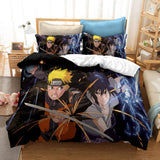 Laden Sie das Bild in den Galerie-Viewer, Anime Naruto Kakashi Sasuke Bettwäsche-Set Cosplay Quilt Bettbezug-Sets