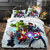 Laden Sie das Bild in den Galerie-Viewer, Marvel Avengers Cosplay UK Bettwäsche-Set Quilt Bettbezug Bett-Sets