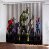 Laden Sie das Bild in den Galerie-Viewer, Avengers Vorhänge Cosplay Blackout Fenstervorhänge Raumdekoration