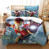 Laden Sie das Bild in den Galerie-Viewer, Avengers Iron Man Captain America Bettwäsche-Set Bettbezug