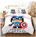 Laden Sie das Bild in den Galerie-Viewer, Avengers Iron Man Captain America Bettwäsche-Set Bettbezug