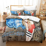 Load image into Gallery viewer, Avril Ramona Lavigne Cosplay Bedding Set Quilt Duvet Covers Bed Sets