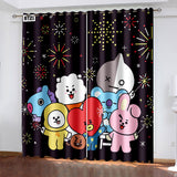 Load image into Gallery viewer, BT21 Cartoon Pattern Curtains Blackout Window Drapes