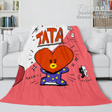 Carica l&#39;immagine nel visualizzatore Galleria, BT21 Coperta Cosplay Coperta in pile di flanella Coperta avvolgente trapuntata