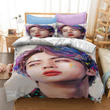 Load image into Gallery viewer, BTS Bangtan Boys Bedding Set Character Quilt Cover Without Filler