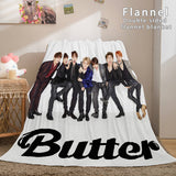 Load image into Gallery viewer, BTS Butter Bangtan Boys Cosplay Flannel Fleece Dunelm Bedding Blanket