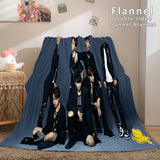 Load image into Gallery viewer, BTS Butter Bangtan Boys Cosplay Flannel Fleece Dunelm Bedding Blanket