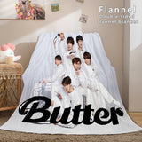 Load image into Gallery viewer, BTS Butter Bangtan Boys Cosplay Flannel Fleece Dunelm Bedding Blanket