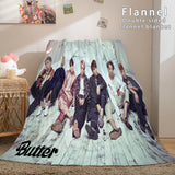 Load image into Gallery viewer, BTS Butter Bangtan Boys Cosplay Flannel Fleece Dunelm Bedding Blanket