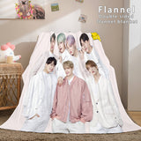 Laden Sie das Bild in den Galerie-Viewer, BTS Butter Bangtan Boys Dunelm Bettwäsche Decke Flanell Fleece Decke