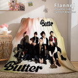 Laden Sie das Bild in den Galerie-Viewer, BTS Butter Bangtan Boys Dunelm Bettwäsche Flanell-Fleece-Cospaly-Decke