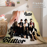 Load image into Gallery viewer, BTS Butter Bangtan Boys Dunelm Bedding Flannel Fleece Cospaly Blanket