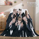 Carica l&#39;immagine nel visualizzatore Galleria, BTS Butter Bangtan Boys Dunelm Bedding Flanella Coperta in pile Cospaly