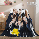 Load image into Gallery viewer, BTS Butter Bangtan Boys Flannel Fleece Blanket Dunelm Bedding Blanket