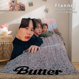 Laden Sie das Bild in den Galerie-Viewer, BTS Butter Bangtan Boys Flanell-Fleece-Decke Dunelm-Bettwäsche-Decke