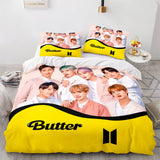 Laden Sie das Bild in den Galerie-Viewer, BTS Butter Cosplay Bettwäsche-Set UK Bettbezüge Quilt Bettwäsche-Sets