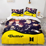 Laden Sie das Bild in den Galerie-Viewer, BTS Butter Cosplay Bettwäsche-Set UK Bettbezüge Quilt Bettwäsche-Sets