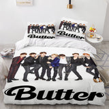 Laden Sie das Bild in den Galerie-Viewer, BTS Butter Cosplay weiches Bettwäsche-Set Steppdecke Bettbezug Bettwäsche-Sets