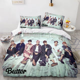 Load image into Gallery viewer, BTS Butter Team Cosplay UK Bedding Set Quilt Duvet Covers Bed Sets