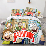 Load image into Gallery viewer, Backwoods Rick and Morty Cosplay Bedding Set Duvet Covers Bed Sets