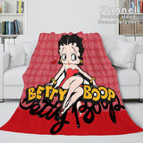 Laden Sie das Bild in den Galerie-Viewer, Betty Boop Cosplay Weiche Flanell-Fleece-Decke Überwurf-Bettwäsche-Decken