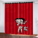 Load image into Gallery viewer, Betty Boop Curtains Blackout Window Treatments Drapes for Room Decoration