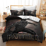 Laden Sie das Bild in den Galerie-Viewer, Black Panther Bettwäsche-Set Steppdecke Bettbezug Bett-Sets
