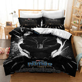 Laden Sie das Bild in den Galerie-Viewer, Black Panther Cosplay Bettwäsche-Set Quilt Bettbezüge Bettwäsche-Sets