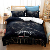 Laden Sie das Bild in den Galerie-Viewer, Black Panther Cosplay UK Bettwäsche-Set Bettbezug Quilt Bettwäsche-Sets