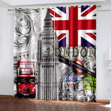 Load image into Gallery viewer, British flag Curtains Pattern Blackout Window Drapes