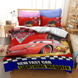 Laden Sie das Bild in den Galerie-Viewer, Cartoon Cars Cosplay Bettwäsche-Set Quilt Bettbezug Blätter Bett-Sets