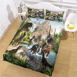 Load image into Gallery viewer, Cartoon Dinosaur Bedding Set Cosplay Quilt Duvet Cover
