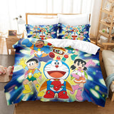 Laden Sie das Bild in den Galerie-Viewer, Cartoon Doraemon Cosplay Kinder Bettwäsche Set Bettbezüge Bettwäsche Sets
