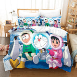 Laden Sie das Bild in den Galerie-Viewer, Cartoon Doraemon Cosplay Kinder Bettwäsche Set Bettbezüge Bettwäsche Sets