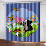 Load image into Gallery viewer, Cartoon Penguin Curtains Blackout Cosplay Window Treatments Drapes
