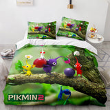 Laden Sie das Bild in den Galerie-Viewer, Cartoon Pikmin Cosplay Kinder Bettwäsche Set Quilt Bettbezüge Bettsets