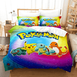 Laden Sie das Bild in den Galerie-Viewer, Pokemon Pikachu UK Bettwäsche-Set Bettbezug Bett-Sets