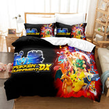 Laden Sie das Bild in den Galerie-Viewer, Cartoon Pokemon Pikachu Cosplay UK Bettwäsche-Set Bettbezug Bett-Sets