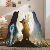Laden Sie das Bild in den Galerie-Viewer, Cartoon Pokemon Pikachu Flanell-Fleece-Decke Nap Quilt Soft Blanket