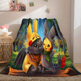 Load image into Gallery viewer, Pokemon Pikachu Flannel Fleece Blanket