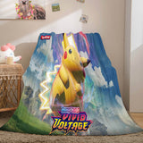 Laden Sie das Bild in den Galerie-Viewer, Cartoon Pokemon Pikachu Flanell Fleece Decke Überwurf Cosplay Decken